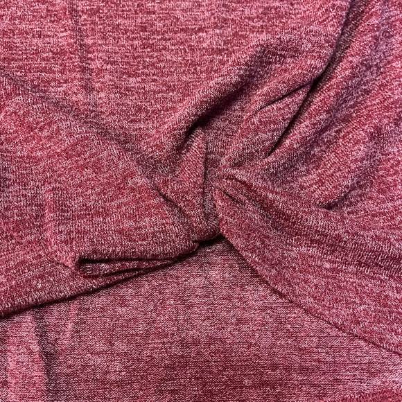 Burgundy Twisted Hem Top with Leopard pocket - Picture 6 of 9